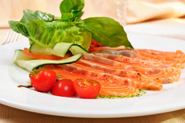 Carpaccio of salmon