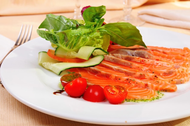 Carpaccio of salmon