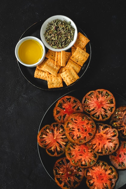 Carpaccio van verse tomaten met olijfolie