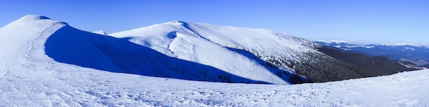 Carpathian mountains in winter winter landscape taken in mountains