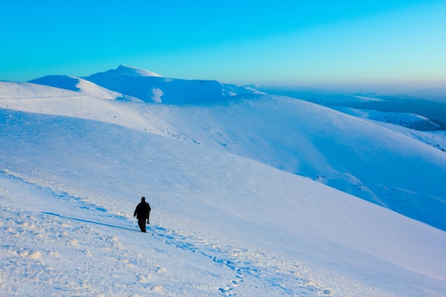 Carpathian mountains in winter Winter landscape taken in mountains