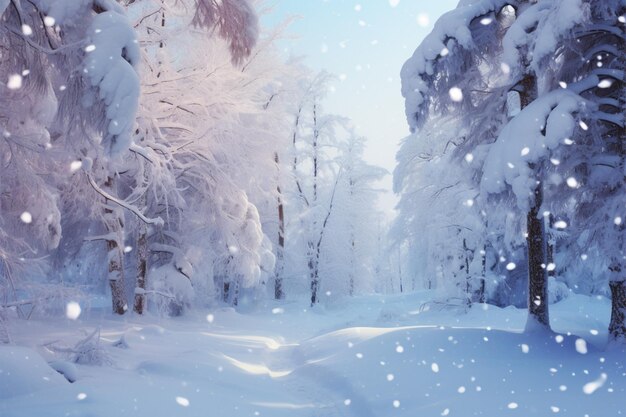 Carpathian woods in winter frozen trees grace the mountainous landscape