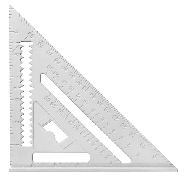 Quadrato di velocità carpentiere isolato su uno sfondo bianco