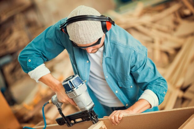 Carpenter at work