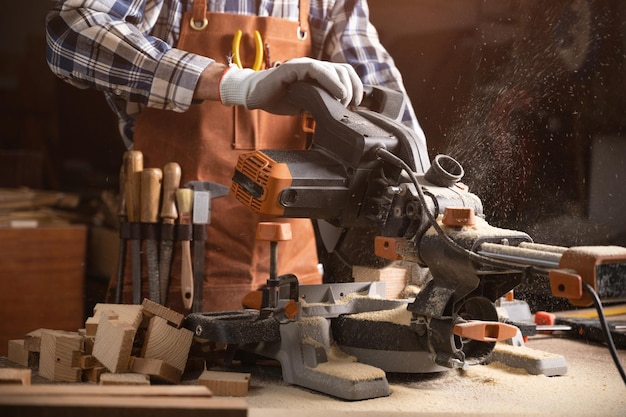 Carpenter Working At Workshop High quality photo