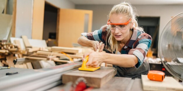 carpenter workshop with timber equipment and carpenters shop tool craft woodwork industry
