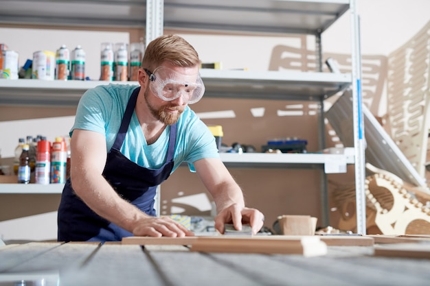 Carpenter at workshop