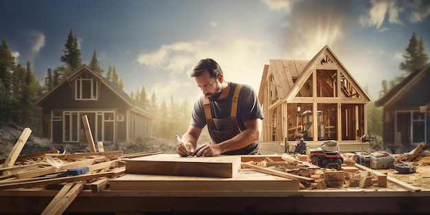 Carpenters Making Wooden Furniture in Joinery