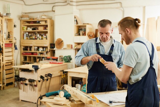 Carpenters Working on Project