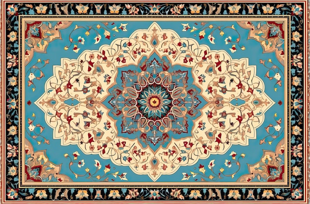 Плоский дизайн ковра Традиционная геометрическая абстрактная текстура текстильный фон