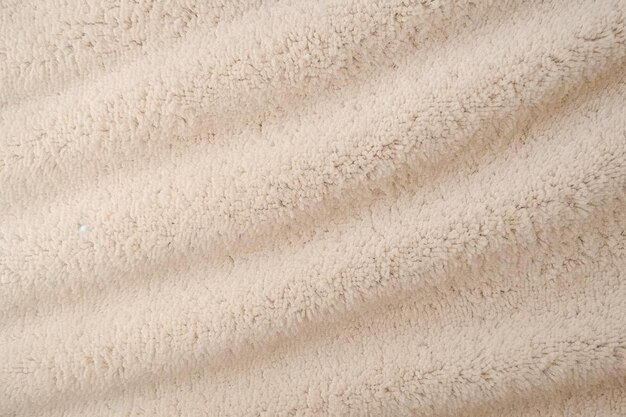 Фото Ковер или белый пляжный полотенце текстура фона в бежевом цвете из шерсти или синтетических волокон