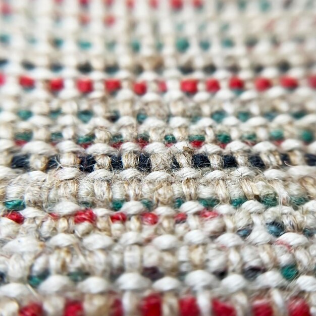 Carpet threads weaving close up