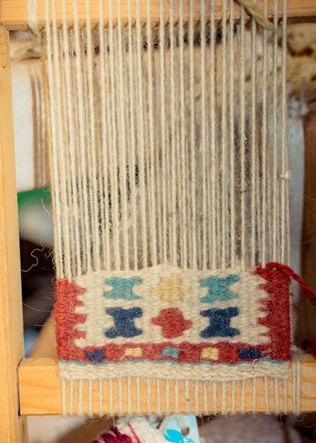 Photo carpet of traditional types on a loom