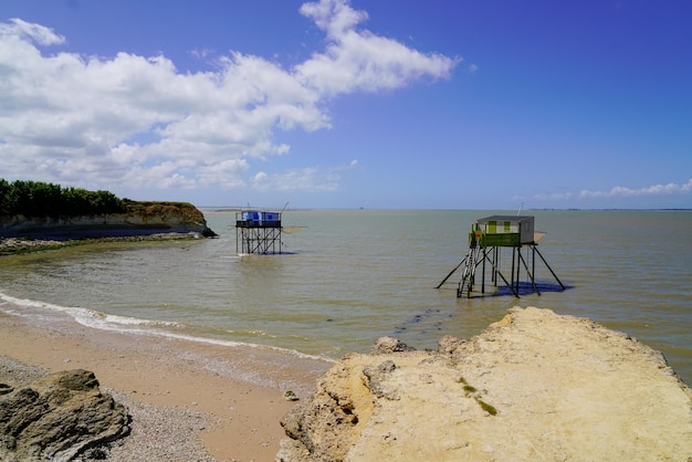 Carrelet jachthut in SaintPalaissurMer aan de westatlantische kust van Frankrijk