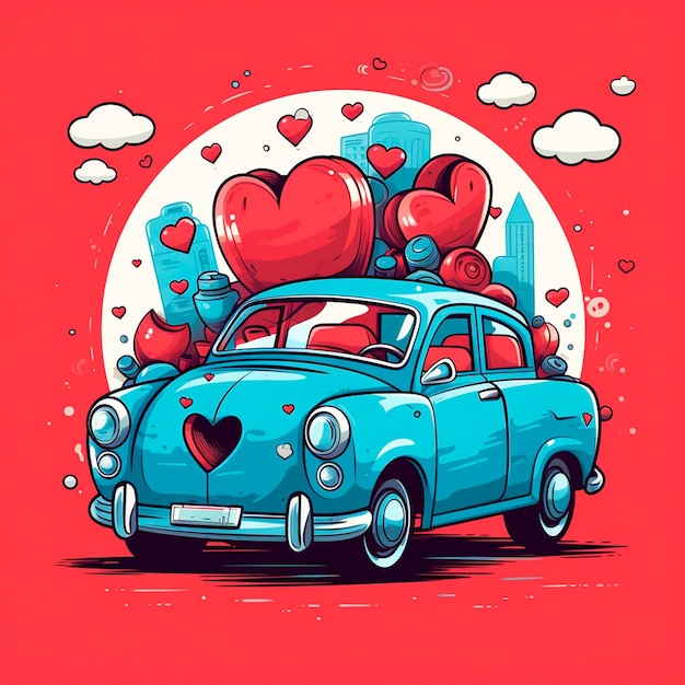 Photo carro mensagens amor desenho