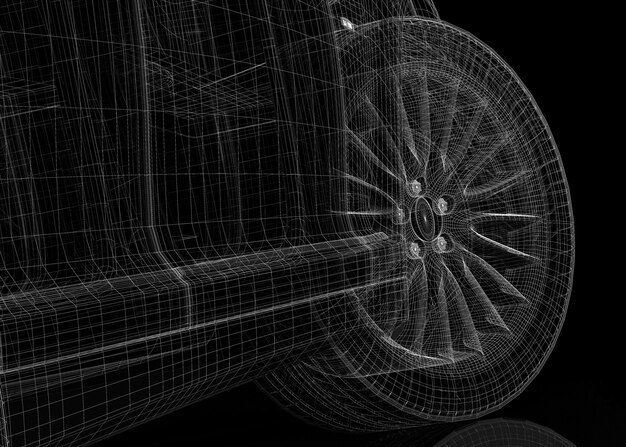 Carrosseriestructuur 3d-model