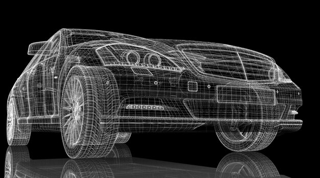 Carrosseriestructuur 3D-model