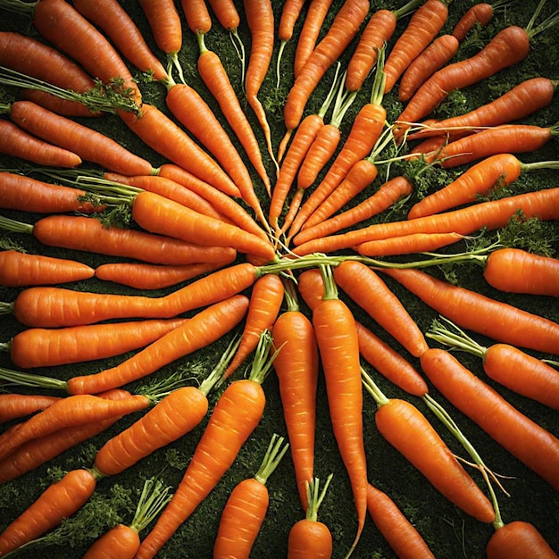 carrot arranged in a circle