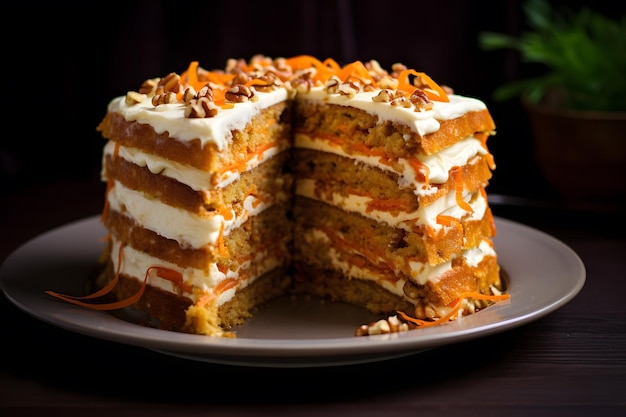 Carrot Cake Layers Stacked High