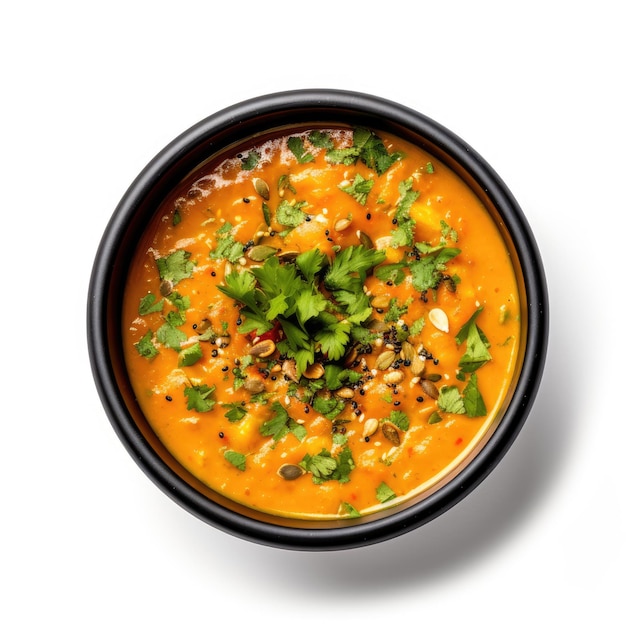 Carrot curry of garar gravy sabzi gemaakt met tomatenpuree en specerijen geserveerd in een schaal