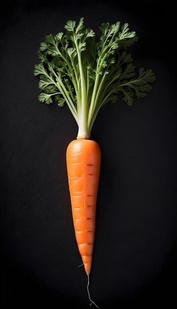 Carrot on an isolated black background