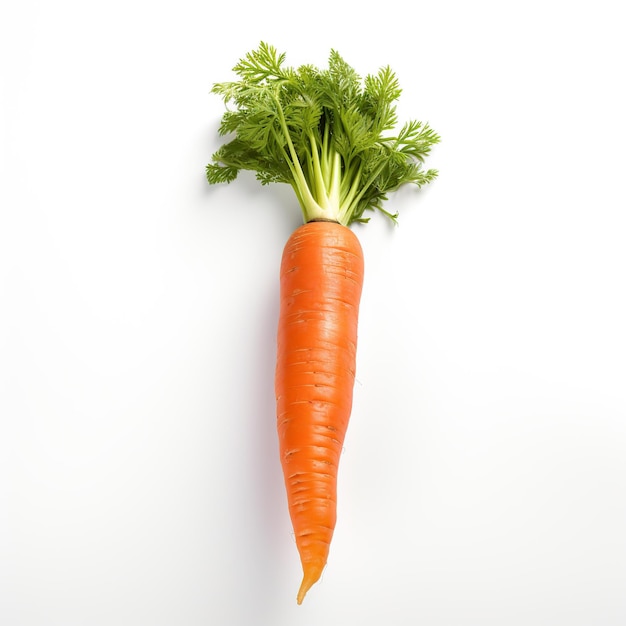 Foto carota su uno sfondo bianco isolato