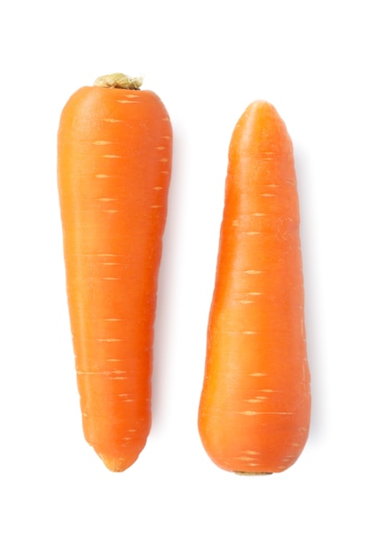 Carrot isolated on white background.