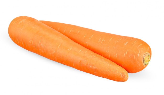 Carrot isolated on white clipping path