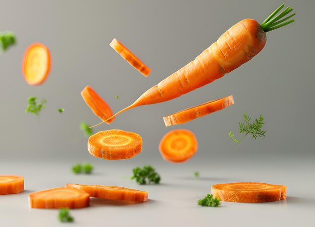 carrot and its slices