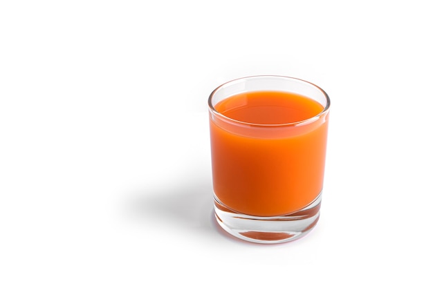 Carrot juice isolated