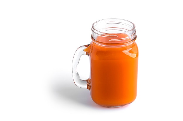 Carrot juice isolated