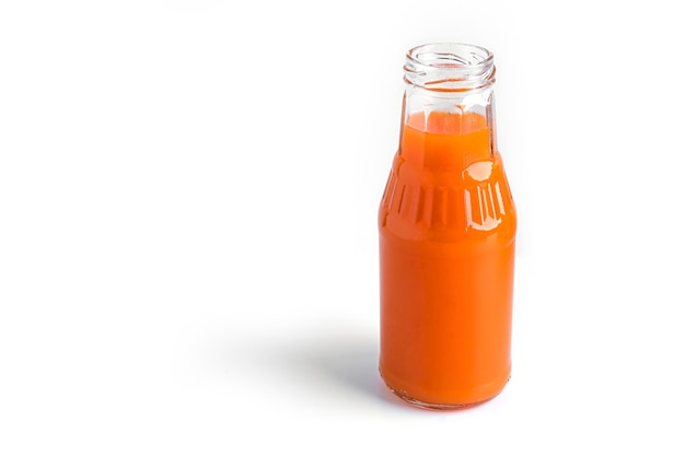 Carrot juice isolated