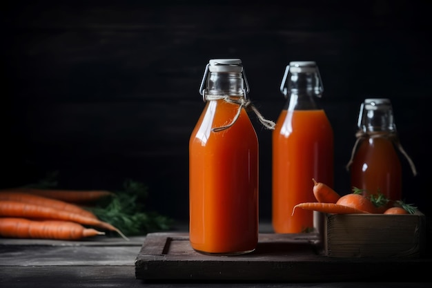 Carrot juice pot Generate Ai