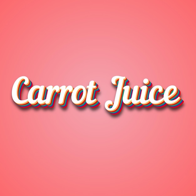 Photo carrot juice text effect photo image cool