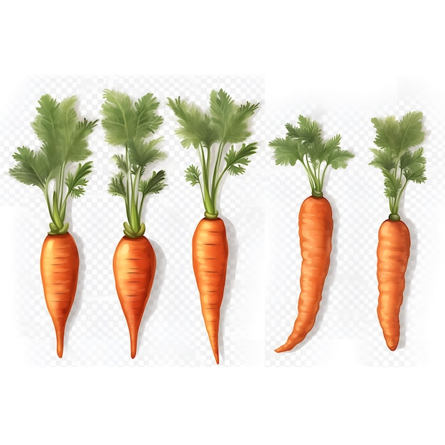 Морковный овощ на белом фоне