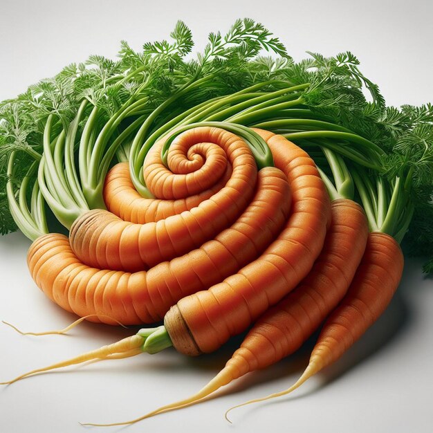 Photo carrot white background