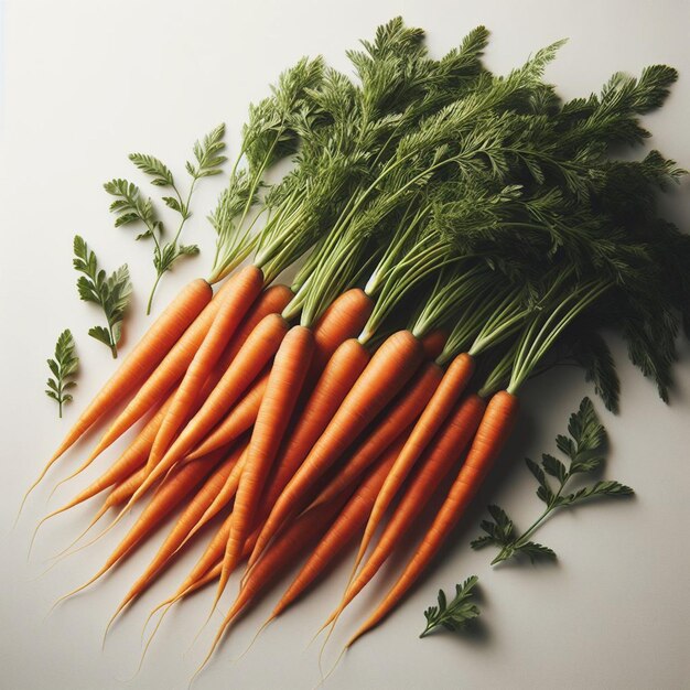 Photo carrot white background