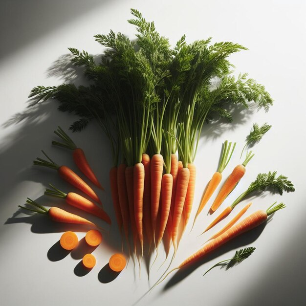 Photo carrot white background