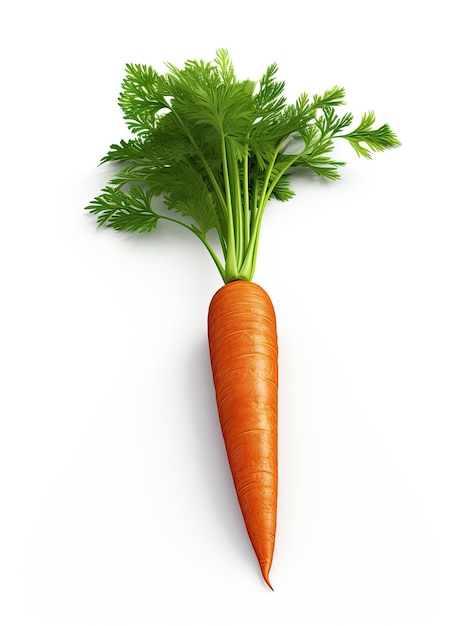 a carrot with the top of it has the top half of the top half of it.