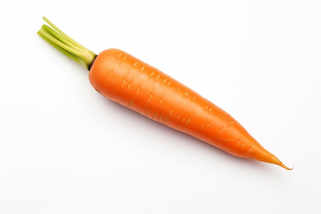 a carrot with the word " o " on it