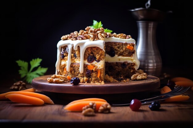 Carrotcake met Walnoot en Isin Mixins