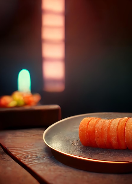 Carrots cut into a bowl