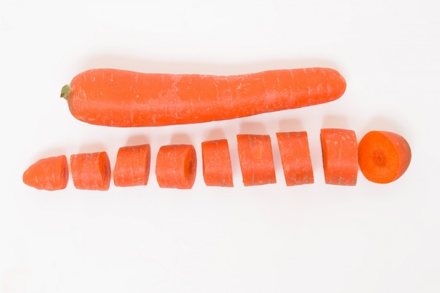 Carrots isolated on a white background.