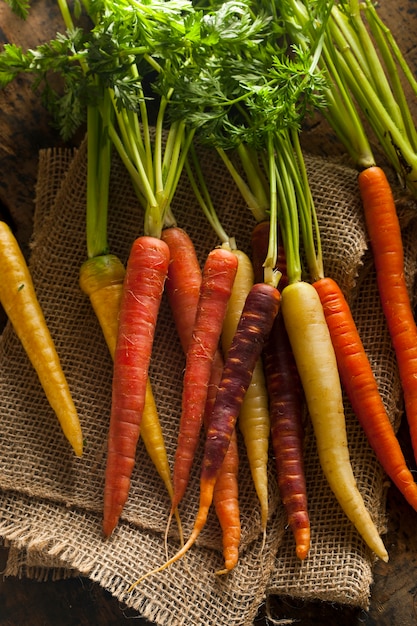 carrots on a table