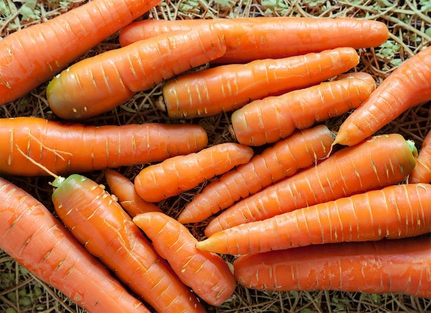 carrots top view