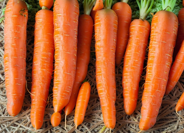 carrots top view