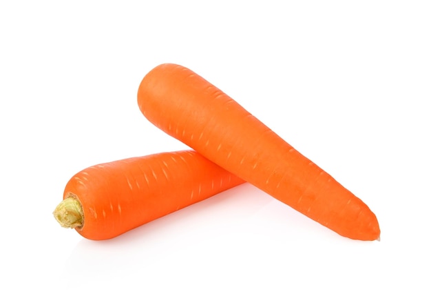 Carrots on white background