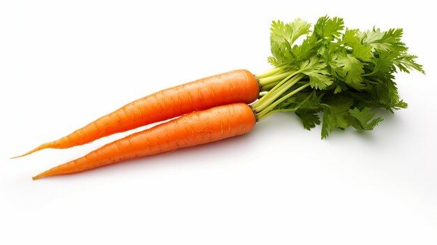 Photo carrots on a white background