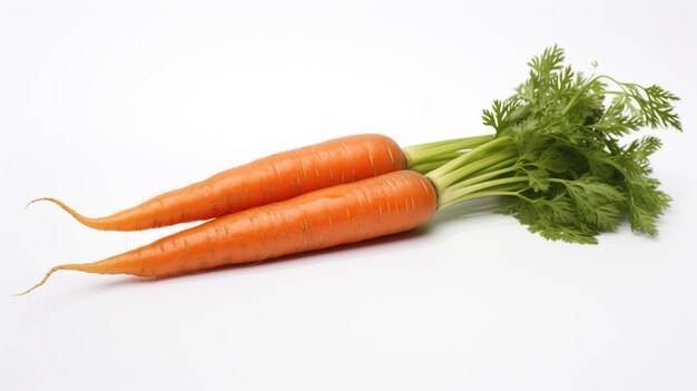 Photo carrots on a white background