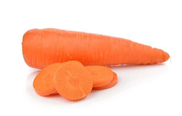 Carrots on a white wall